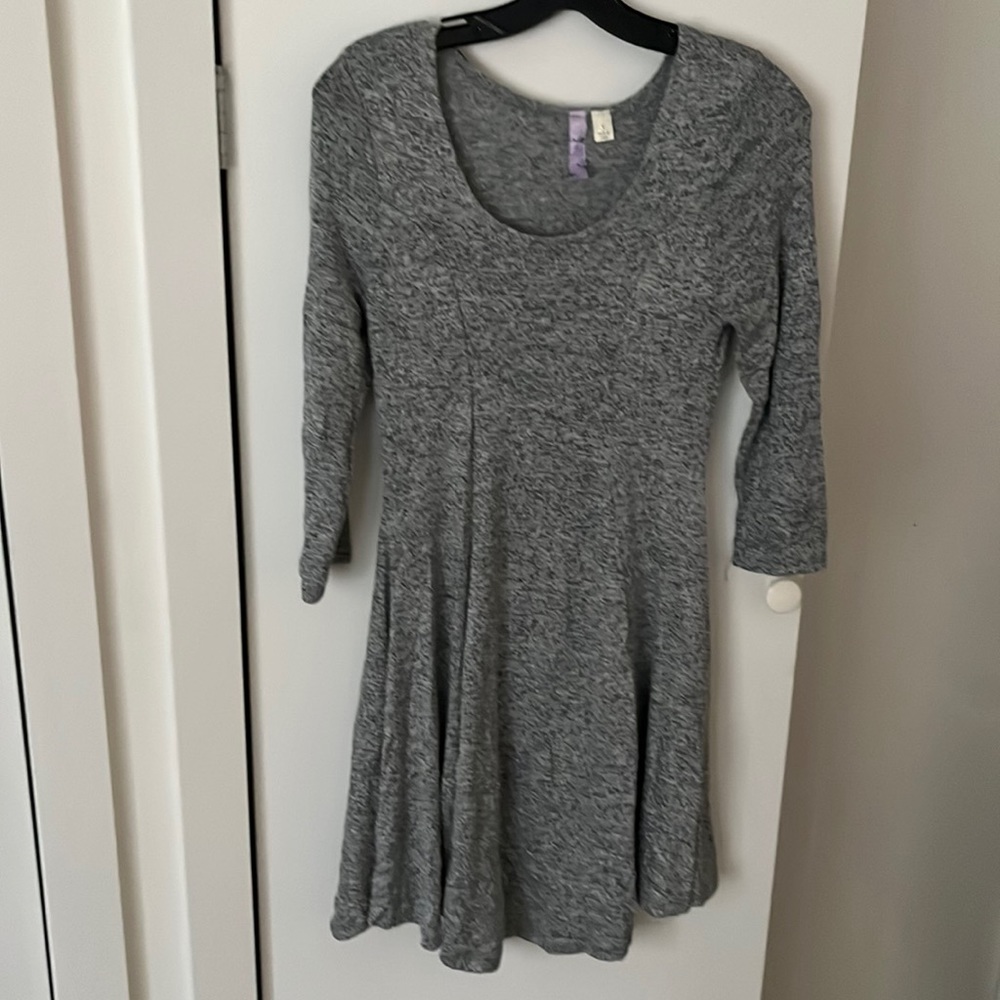 Francesca’s Heather Gray Fit and Flare Dress